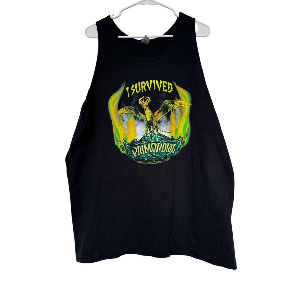 Dragon Graphic Tank Top Black Fantasy